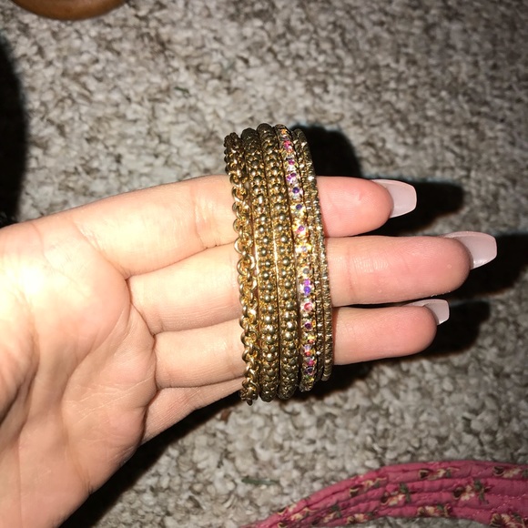 Gold stackable bracelets - Picture 1 of 1